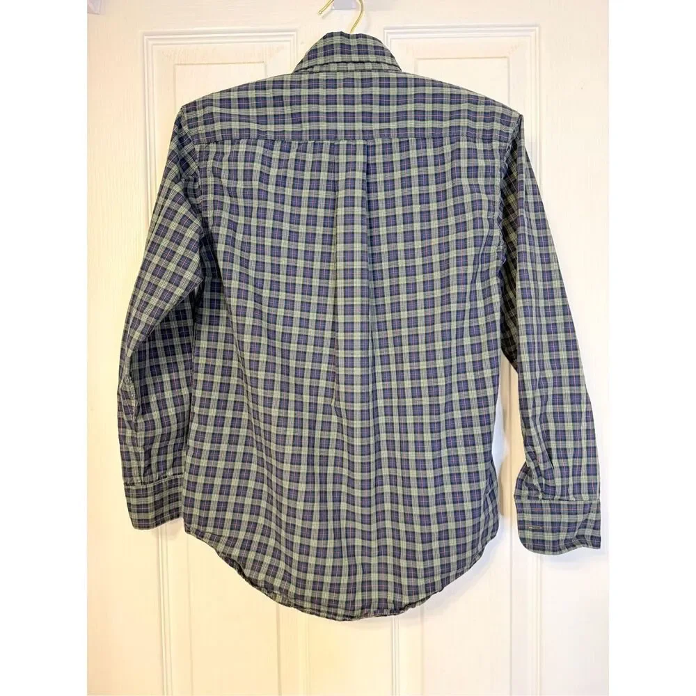 Ralph Lauren Boys Plaid Button Down Shirt Medium (10-12) Preppy Classic